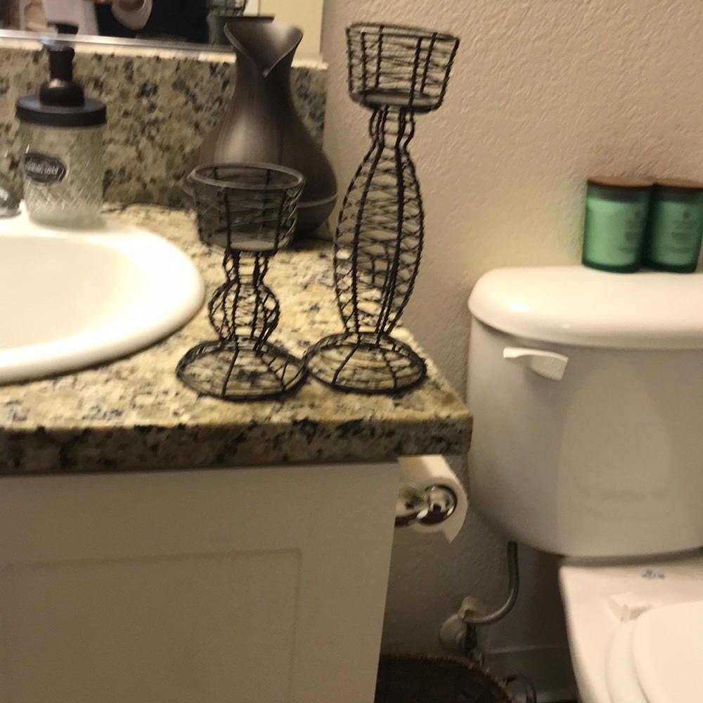 Rustic candle holders - Picture 2 of 4